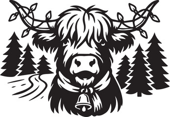 lovely country holiday highland cow