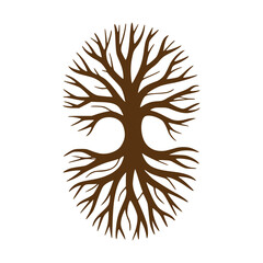 Artistic Tree Illustration. Nature Tree Vector Logo Design.