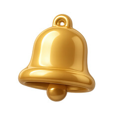 Gleaming golden bell icon, symbolizing alerts and notifications, perfect for app design and digital interfaces.