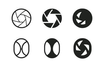 Space Telescope Logos. space telescopes. Set Logo of space telescopes: Telescope Aperture. harmonious logo variations of the same emblematic concept, each with