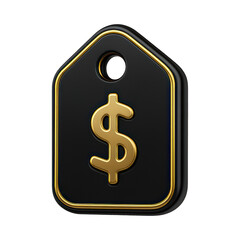 Obraz premium PNG Luxury price tag with dollar