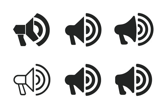 Podcasting Logo Evolution. The rise of podcasting as a marketing tool. Set Logo of The rise of podcasting as a marketing tool: RSS feed waves shaped into a