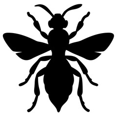 Wasp silhouette vector illustration