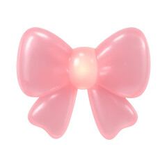 Fototapeta premium PNG Glossy pink bow illustration