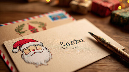 Letter to Santa Claus in Christmas time
