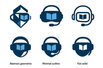 Diverse Logo Designs. Personalized learning spaces. Set Logo of Personalized learning spaces: AR Learning Station. harmonious logo variations of the same