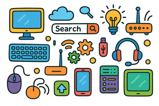 Tech Doodle - Images et vidéos libres de droits | Adobe Stock