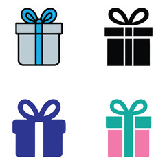 colorful gift boxes with ribbons and bows, set of vector gift boxes