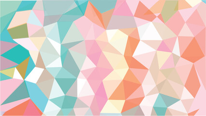 Colorful Geometric Design with Pastel Tones A Modern Abstract Background with Triangles in Soft Hues for Creative Projects