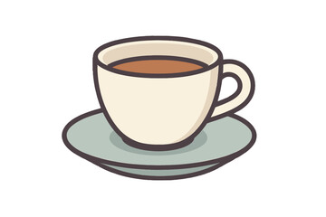 Coffee Cup Icon Illustration A Simple, Minimalist Design for Cafe and Beverage Projects