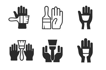 Obraz premium Artistic Logo Variations. Art and antiquities trading and international auctions. Set Logo of Art and antiquities trading and international auctions: