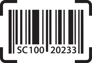 Vector art of barcode scanner symbol of product identification and information