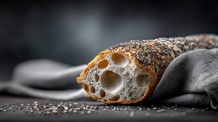 Everything bagel crust with sesame seeds