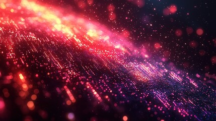 Obraz premium Abstract, vibrant, sparkling digital composition depicting energy flow