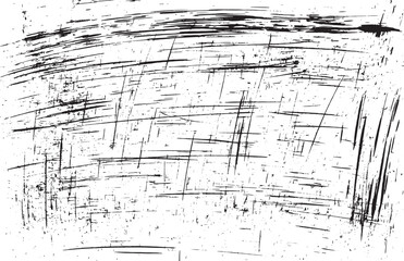 Abstract black and white textured background with chaotic scribbled lines and marks