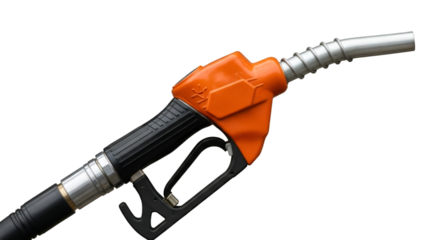 Orange and Black Fuel Nozzle on Black Background