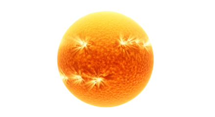 Close-up of the Sun's Surface with Solar Flares