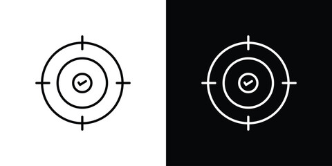 Accuracy icon in stroke versions. Graphic elements for web