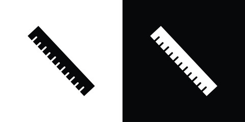 Ruler icon. filled flat sign concept and web design