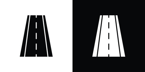 Road icon. filled flat sign concept and web design