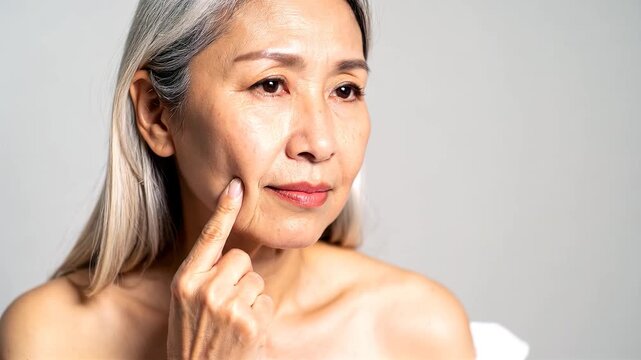 シニア女性・お肌の悩み