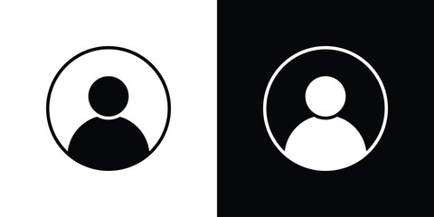 Profile icon. filled flat sign concept and web design