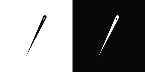 Needle icon. filled flat sign concept and web design