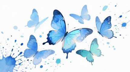 blue butterfly background