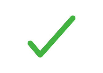 Green tick check mark icon vector