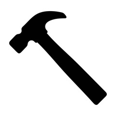 Vector art of silhouette of a hammer, a versatile tool for construction, repair, and diy projects, showcasing its iconic shape and functionality