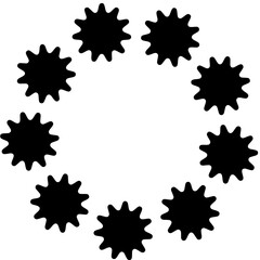 Abstract circular geometric shapes / Formas geométricas circulares abstractas / Abstrakte geometrische Kreisformen