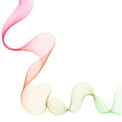 Smooth abstract wave motion from pink to green colors Eps 10