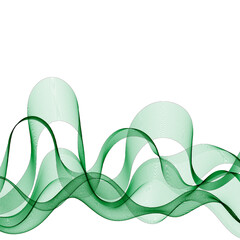 Complex green wavy abstraction on white for background. Eps 10