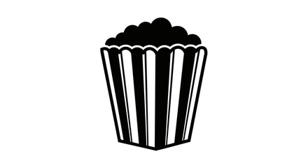 Illustration of a popcorn bucket with stripes