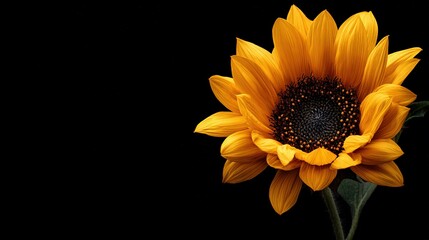    the center of a sunflower on a dark background, captured in sharp focus and without any blurring