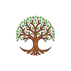 Obraz premium Elegant Tree of Life Symbolizing Growth and Harmony.