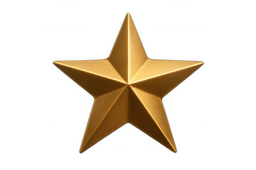Fototapeta premium Gold star award a symbol of success, quality, achievement, and premium feedback on transparent background