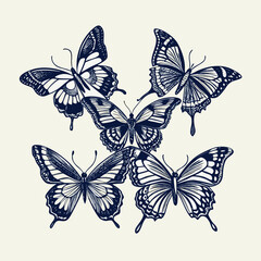 Orange Monarch Butterfly Close-Up