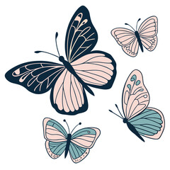 Artistic Butterfly Silhouette Vector