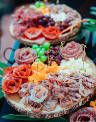 delicious chopping board for cheese ham fruit 