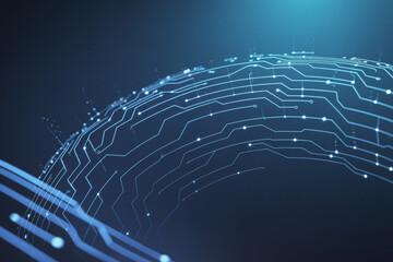 Abstract Globe Data Circuit Connection Digital Net Global Communication Concept