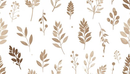 Elegant botanical pattern with earthy tones for backgrounds and decorative designs that add a