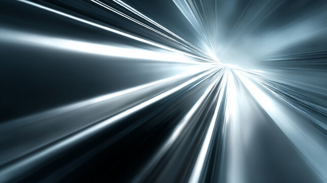 Hyperrealistic image of motion blur light trails gliding over a sleek aluminum surface, emphasizing dynamic energy, modern technology, abstract design, and futuristic metallic aesthetics.