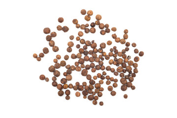 Black pepper isolated on white background.