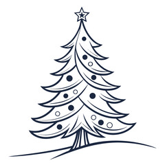 Minimalist Christmas Tree Illustration