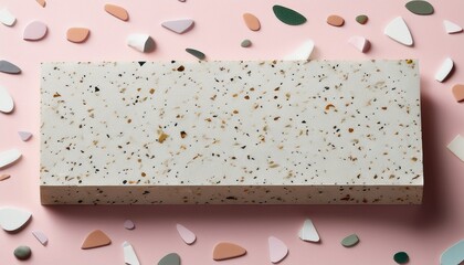 Minimal Terrazzo Paper Texture Note Pad Sticky Pad Shape Torn Paper