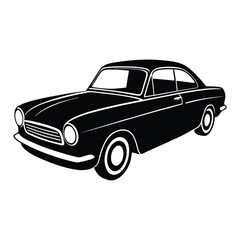 Naklejka premium Vector of classic car icon, vintage vehicle designs isolated on white background. 