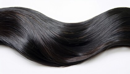 Fototapeta premium Black Hair Isolated