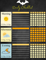 Naklejka premium BLANK Daily CheckList (8,5 x 11 in) Kopyası - 9