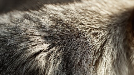   Close-up image of a furry creature with lush and abundant fur